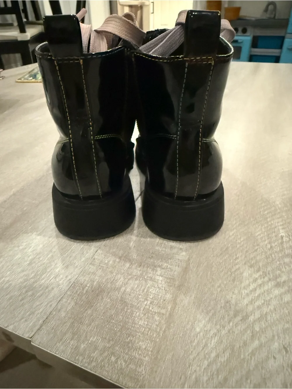 GAP x Disney Minnie Mouse Black patent boots toddler girl size 9